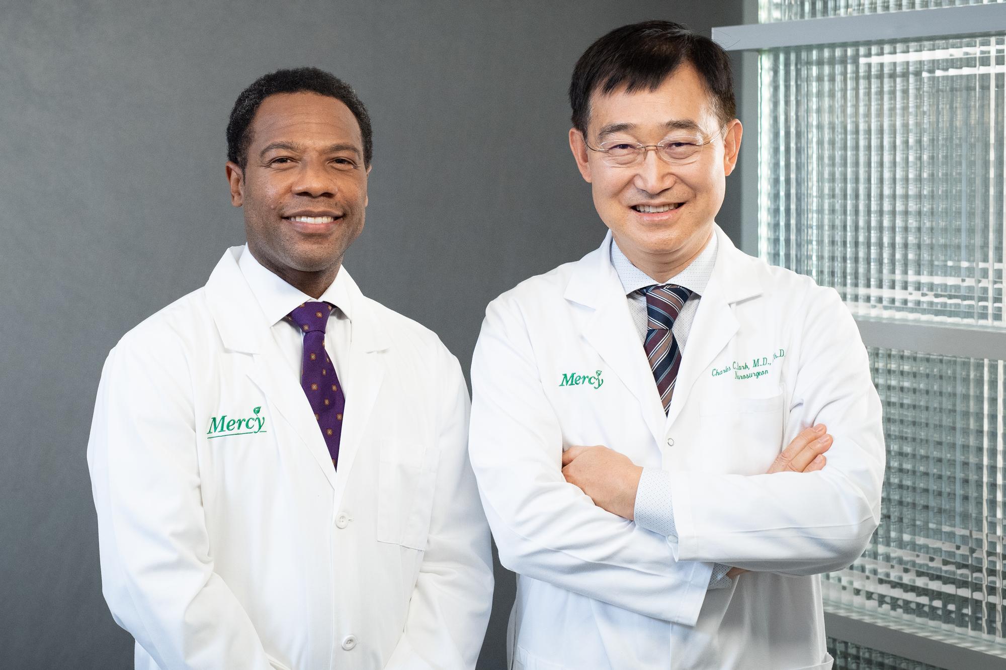 Mercy Neurosurgeons Drs. Charles Park and Jon McIver of The Minimally